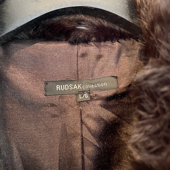 Rudsak - Vintage Short Peacoat - In Brown Leather, Wool and Rabbit Fur - 80% OFF - Picture 8 of 16